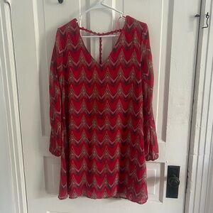 Fun print pink mini dress!